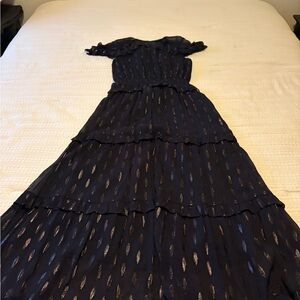 Shoshanna Women’s Size 8 Metallic Black Dress